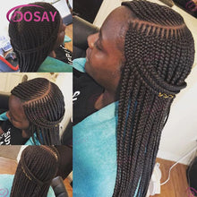 Synthetic Box Side Part Braided Wigs For Black Women Cornrow Braids Lace Wigs Full Lace Front Wig Braid African Hair Braided Wig