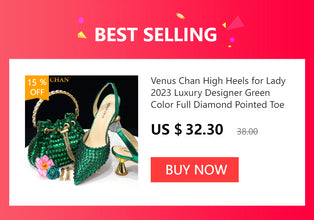Venus Chan 2023 Newest INS Style Lace Elegant High Heels Pointed-Toe Nigeria Popular Design African Ladies Shoes And Bag Set