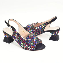 New Fashion Italian Shoe and Bags Matching Set Decorated with Rhinestone Luxury Designer Women Party Pumps Elegant Bridal Shoes