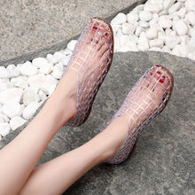 Summer Mesh Hole Flat Sandals For Women Jelly Shoes Elegant Fisherman Loafers Walking Comfy