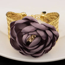 2025 New High Quality African Big Purple Flower Pendant Women Jewelry Set Dubai Gold Plated Luxury Thick Collar Necklace Earring
