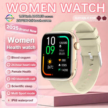 2025 AI Diagnosis NFC Smart Watch Women 1.85 inch AMOLED Blood pressure Heart Rate Temperature BT call Smartwatches Men For IOS