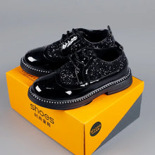 Boys Hollow Out silver Shoes Leather for Kids Party Wedding Dance Shoe Dress Toddler Fashion Children Shoes Flat Golden Autumn