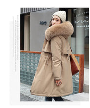 Women's Winter Parka Hooded Fur Collar Jacket