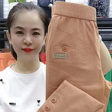 New 2024 Korean Women's pants Autumn High Waist Cotton Hemp Casual Slim High Waist Pants Female Loose Harun pants Ladies Trouser