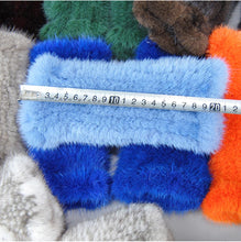 2025 New Brand Style Top Quality Women's 100% Winter Warm Real Mink Fur Knitted Half Finger Gloves Girls Typing Mittens