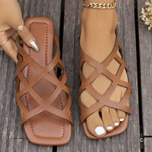 Slippers Woman New Summer Style Shoes Solid Color Woven Versatile Casual Sandals Thong Soft Sole Women Slippers Slides Women