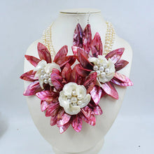 new !!  Latest Design Shell Flowers Wedding Crystal Necklace Women Fashion Necklace  20