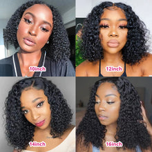 Glueless Loose Water Wave HD Lace Frontal Bob Wigs Human Hair Pre Plucked Short Wavy Curls Wigs For Women Brazilian Wear To Go