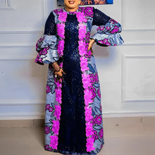 VONDA Bohemian Vestidos 2024 Women Casual Flared Long Sleeve Maxi Dresses Round Neck Loose Print Sundress Ruffles Pleated Robes