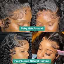 Glueless Loose Water Wave HD Lace Frontal Bob Wigs Human Hair Pre Plucked Short Wavy Curls Wigs For Women Brazilian Wear To Go