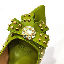 2022 Rivet Style  Women Shoes and Bag to Match in Color matching High Quality Nigerian Design Matching Shoes and Bag