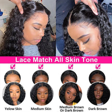 Swupod 200 Density 13x4 13x6 HD Transparent Swiss Deep Wave Lace Frontal Front Wig for Women Remy Human Hair Natural Black