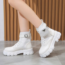 Women Motorcycle Leather Classic Punk Boots