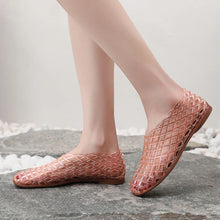 Summer Mesh Hole Flat Sandals For Women Jelly Shoes Elegant Fisherman Loafers Walking Comfy