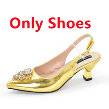 New Fashion Women Shoes and Bags To Match Set Nigeria Party Italian Shoe and Bag Set for Party in Women Elegant Heeled Pumps