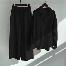 Women's Retro Cotton Linen Shirt Set High Waist Loose Pants Two Piece Suit Traditional Chinese Style Clothing Ensemble