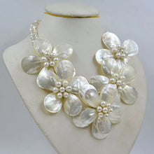 new !!  Latest Design Shell Flowers Wedding Crystal Necklace Women Fashion Necklace  20