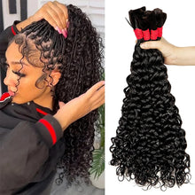 Deep Wave Human Braiding Hair 100% Unprocessed Human Hair Braiding Hair No Weft 16-28 Inch Curly Bulk Human Hair for Braiding