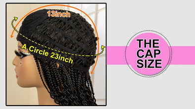 Full Machine Made Wigs Synthetic Braided Wig 14 Inches Bob Braiding Wigs Short Curly Knotless Box Braids Wigs for Black Women