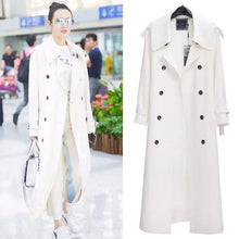 Women's Spring Autumn Fashionable Double-breasted Long Sleeve Coat