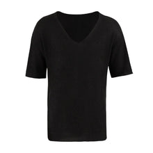 New 2025 Men's Summer Short Sleeve Knit Tops Shirts Casual V-neck British Loose Shirts Male Solid Shirts for Men Fashion Tops