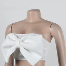 K2825 Sexy Slimming European Style Color Blocking Strapless Bow Mesh Bodycon Skirt Suit Smooths Your Silhouette