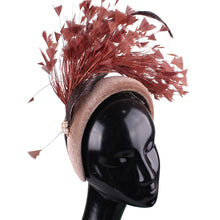 Fashion Wedding Bride Headband Headwear Fancy Feather Hair Band Millinery Hair Accessories With Peals Decor Hair Accessories