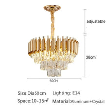 Creative Luxury Crystal Chandelier Rectangular Restaurant Pendant Lights Modern LED Living Room Lamp Lustre Home Elegant Fixture