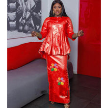 Fashionable Rich Basin Dashiki African Women's Party Dresses Traditional Bride Robe for Wedding and Evening