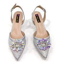 2025 Nigerian Women's Party Shoes and Bags Medium Heel Pointed Toe Elegant Party Footwear With Matching Color Handbag for Women