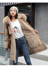 Women's Winter Parka Hooded Fur Collar Jacket