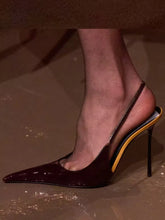 2025 Summer New Women's Slimming High Heel Sandals Fashion Pointed Party Wedding 34-43 Women's Large Sandals