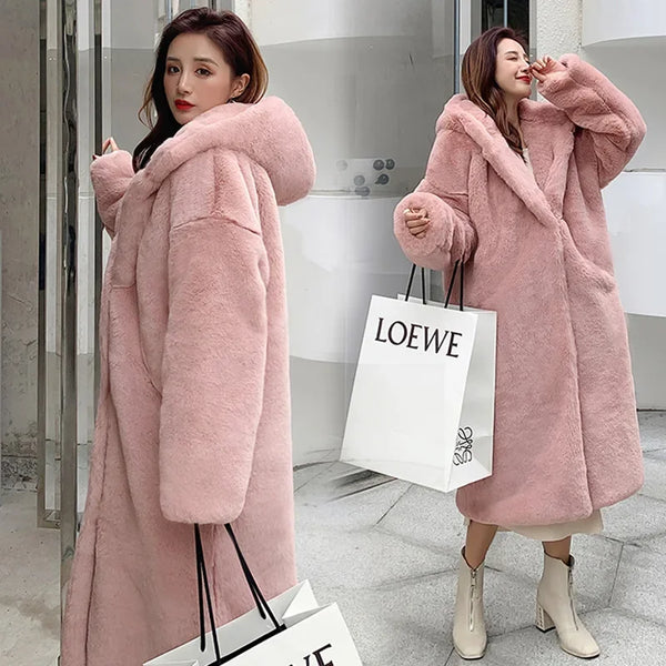 Women's Faux Fur Maxi Thick Autumn Luxury Winter Coat