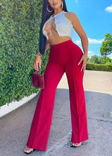 Female Casual Solid Pants Fashion High Waist Flare Pants Lady Office Elegant Long Pants For Women Spring Summer Womens Clothing