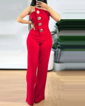 Women's Spring Fashion Rhinestone Fishnet Patch Sexy Jumpsuit