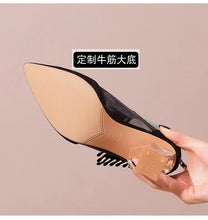 Rubber Soled Dance Boots Women 2025 Spring Pointy Rhine-diamond Tassel High Heel Mesh Latin Jazz Modern Dance Shoes Stage Show