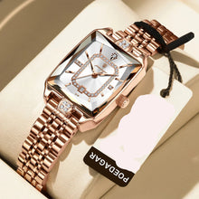 Luxury Elegant Watch For Women Date Waterproof Rectangle Ladies Watch