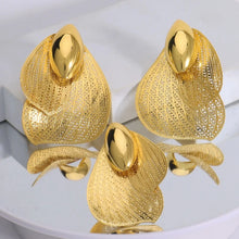 2025 African Luxury Bow Tie Necklace Earrings for Women Party Wedding Banquet Nightclub Gold Plated Jewelry Gift