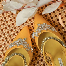 Women's High HeelsTemperament Baotou Silk Wheat Ear Rhinestones Muller Semi-Trailer Pump Pointed Stiletto Sandals