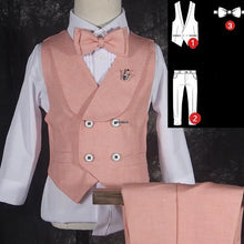 Newborn Baby Kids1 Year Birthday Suit Flower Boys Formal Purple Wedding Suit Children Photograph Dress Performance Show Costume