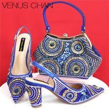 Spot Goods Elegant Streamlined Pointed Toe Women's Shoes Matching Flower Basket Handbag Party Women's Shoes And Bag Set