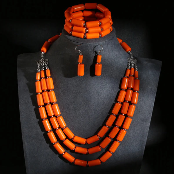 Fashion Jewelry sets Colorful Acrylic Wave Shaped Multilayer Necklace Earrings Bracelet Set For Women Bijoux Vintage Accessoires