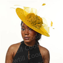 Big Flower Fascinators Hat Headpiece Women Kentucky Church Millinery Cap Ladies Derby Feather Pillbox Fascinator Hats