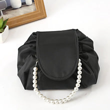 Drawstring Cosmetic Bag Travel Storage Pearl Makeup Bag Organizer Female Make Up Pouch Portable Waterproof Toiletry Beauty Case