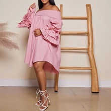 2023 Summer New Fashion Casual Women's Hot Selling Off Shoulder Bust Ruffled Dress