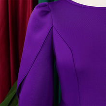 Elegant Dress Woman 2024 Wedding Party Round Neck Half Sleeve High Waisted Pleated Mid Calf Luxury Birthday Dinner Vestidos Robe