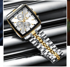 REWARD VIP Mens Watches Waterproof Luminous Sport Watches for Man Stainless Steel Wristwatch Chronograph Date Stopwatch