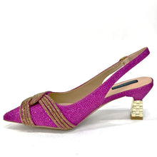 Venus Chan Black Hollow Design With Pointed Shoes And Fashion Three-Dimensional Bag Cozy Rhinestones Are Suitable For Parties