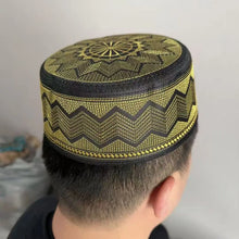 Muslim Caps for Men Eid Ramadan Prayer Clothing with Embroidery Islamic Turkey Hats Gold Turban Cap Headscarf Bonnet Elegant